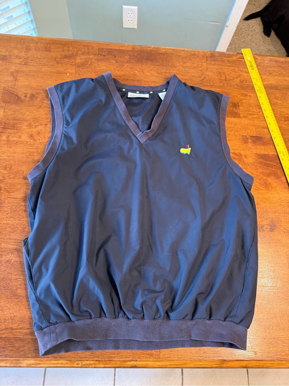 Vintage Masters Slazenger Augusta National Golf Vest Windbreaker V-Neck Navy XL